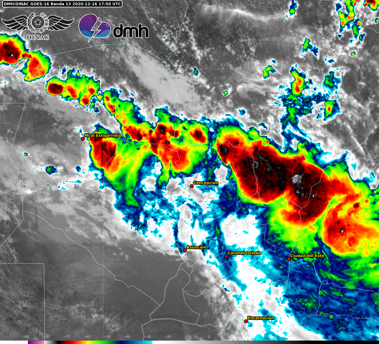 Vista satelital del clima. Foto: Gentileza: