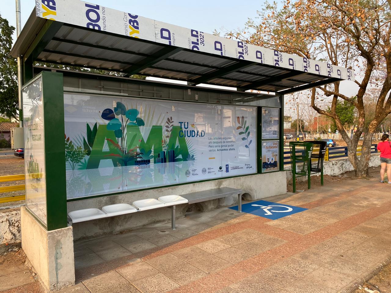 Paradas de buses sustentables. Foto: Gentileza