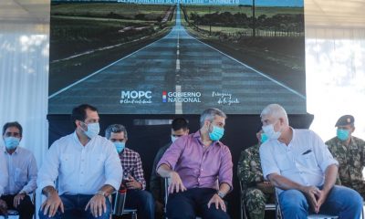 Mario Abdo en inauguracion de obras. Foto Gentileza