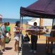 Las playas encarnacenas reciben visitantes con un protocolo modo Covid aprobado por Salud Pública. Foto: Gentileza.