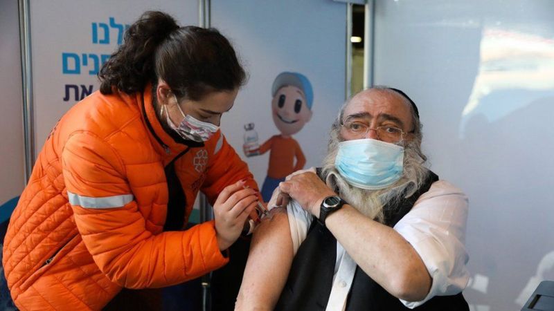 Vacunación contra Covid-19 en Israel. Foto: BBC Mundo.