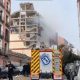 Explosión en parte de un edificio en la calle Toledo de Madrid. Foto: Europa Press.