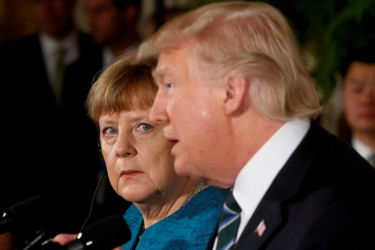 Angela Merkel y Donald Trump