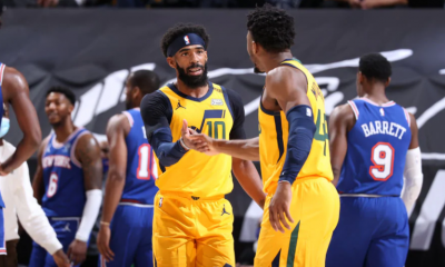 Los Jazz, que llegaron a perder por 15 puntos, remontaron a los Knicks tras el descanso, permitiéndoles anotar solo 12 canastas. Foto: www.nba.com.