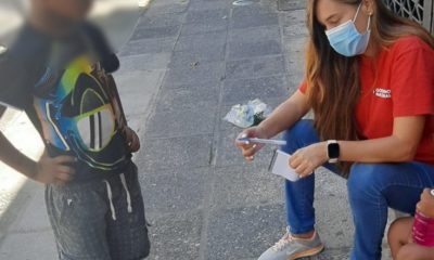 Niños fueron abordados en las calles. Foto: Gentileza