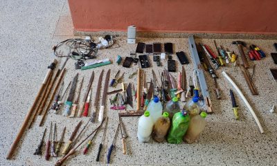 Algunas de las armas encontradas. Foto: Gentileza