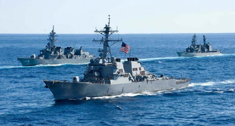 El destructor USS John S. McCain "se introdujo en aguas territoriales sin autorización", según autoridades militares chinas. Foto: Dw