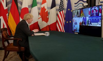 El primer ministro Boris Johnson preside una reunión del G7 G7 Uk / Twitter