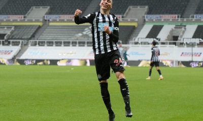 Es el primer doblete de Miguel Almirón (26) en la Premier League. El ex futbolista de Cerro Porteño juega en el Newcastle desde 2019. Foto: @NUFC.