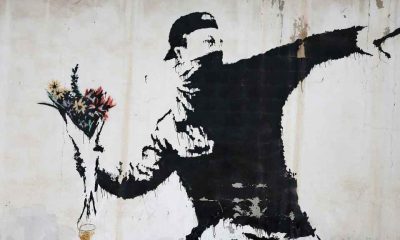 Banksy, "Love is in the air"