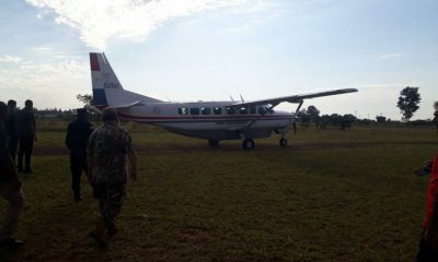 El avión de la Fuerza Aérea Paraguaya que el vicepresidente Hugo Velázquez usa para hacer proselitismo. Foto: Twitter