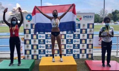 Ana Paula Argüello (17 años) realizó su mejor performance en un heptatlón durante el certamen que se llevó a cabo en Ibagué, Colombia. Foto: @sndpy.