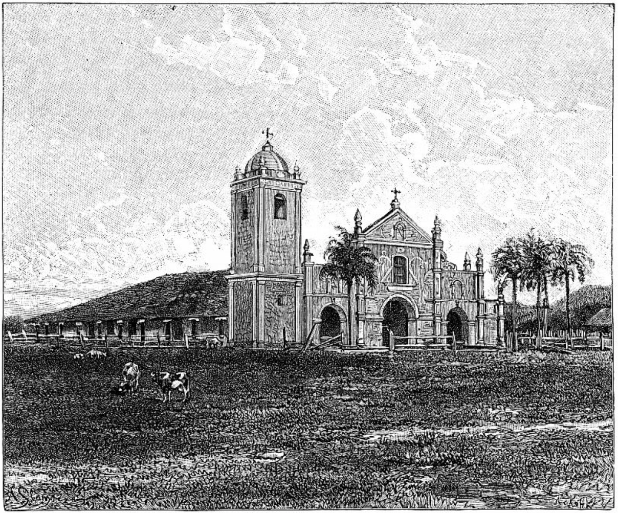 Iglesia de Pirayú, del libro Geografía Universal, de Elisée Reclus. 