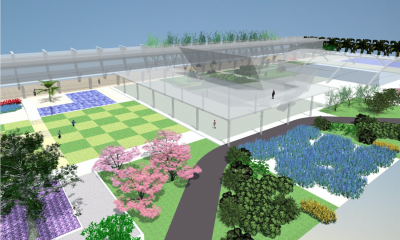 Maqueta digital de jardines para del CEPB. Proyecto Roberto Burle Marx
