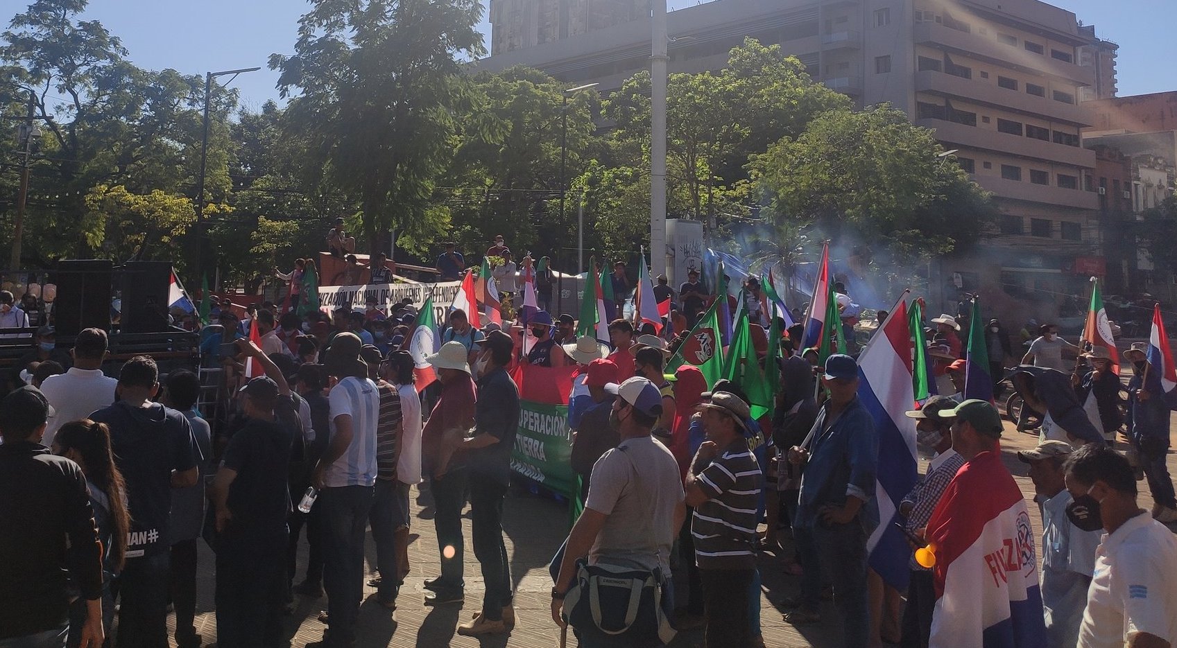 27ª Marcha Campesina, quienes partieron desde el exseminario Metropolitano. Foto: Twitter