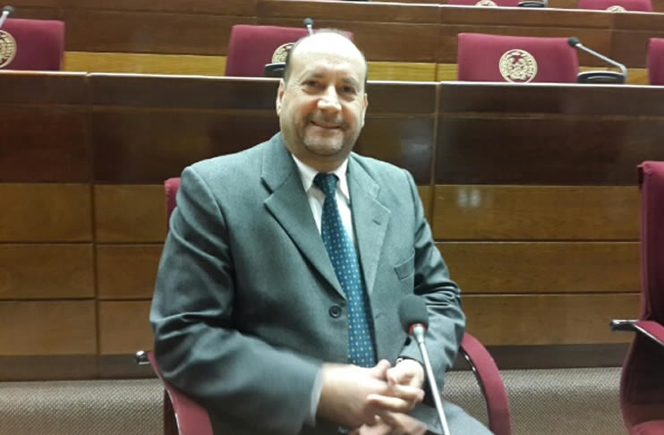 El reelecto presidente de la Cámara de Senadores y del Congreso Nacional, Óscar “Cachito” Salomón. Foto: Archivo.