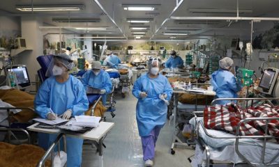 Imagen de un hospital de contingencia en Brasil. Foto: Télam