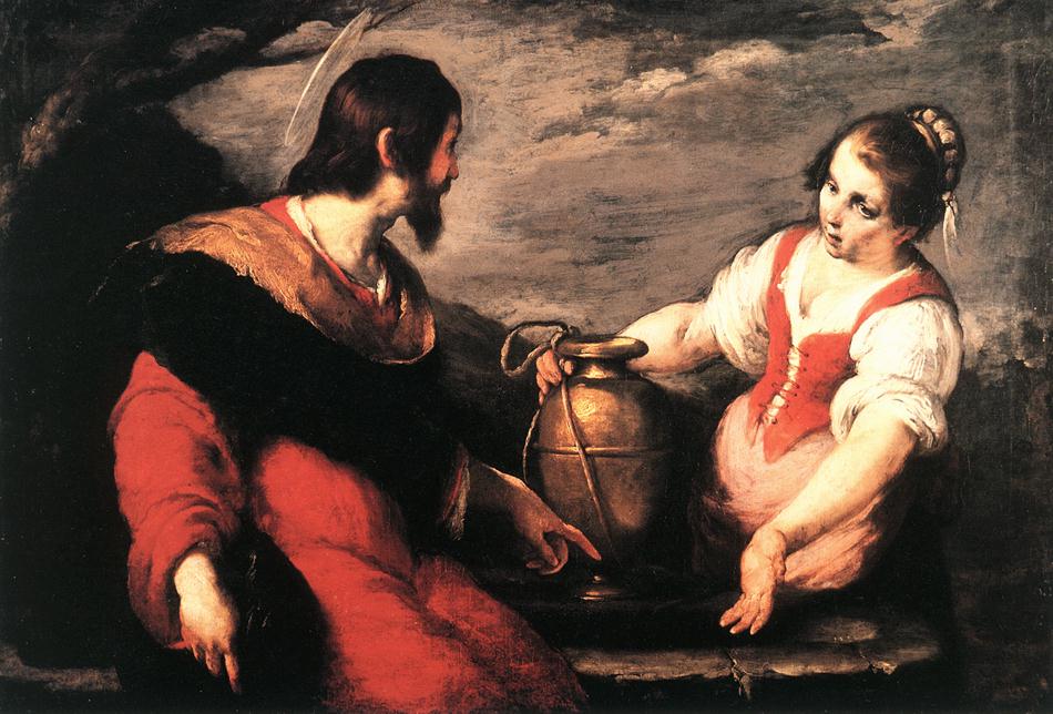 Bernardo Strozzi, "Cristo y la mujer samaritana en el pozo", 1635