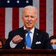 El presidente de los Estados Unidos, Joe Biden, se dirige a una sesión conjunta del Congreso en la cámara de la Cámara del Capitolio de los Estados Unidos en Washington. Melina Mara/Pool via REUTERS-Infobae.