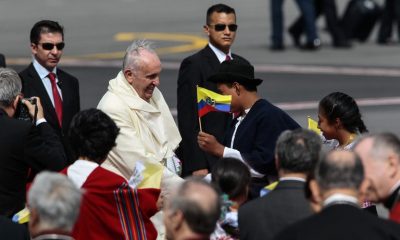 En julio del 2015 Francisco llegaba a Quito, Ecuador. Foto: Infobae.