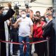 El intendente Ricardo Estigarribia durante la inauguración del segundo pabellón de contingencia.