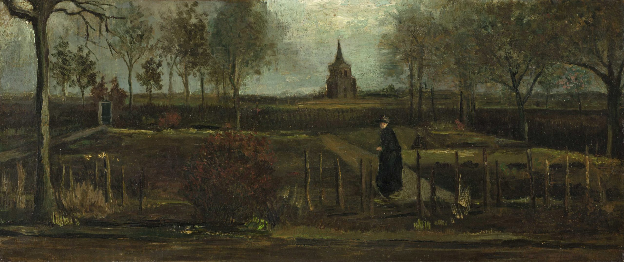 Vincent van Gogh, "The Parsonage Garden at Nuenen in Spring", 1884