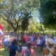 Hoy corredores realizaron una marcha pacífica en el Jardín Botánico. Foto: El Nacional