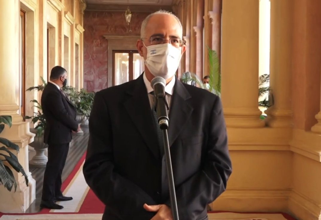 El embajador israelí Yoed Magen, desde el Palacio de Gobierno. Foto: Gentileza.