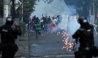 Enfrentamientos en Cali. Foto: Télam.