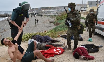 La afluencia de migrantes alimentó la disputa entre España y Marruecos. Foto: Télam.