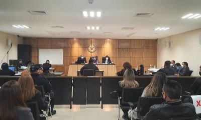 El Tribunal de Sentencia está integrado por los magistrados Flavia Recalde, Emilia Santos y Milciades Ovelar. Foto: Gentileza.