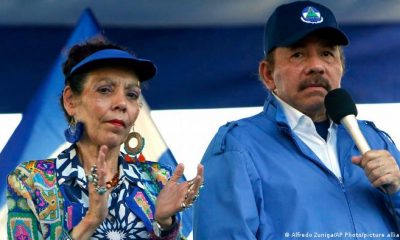 Daniel Ortega, presidente de Nicaragua, junto a su esposa y vicepresidenta, Rosario Murillo. Foto: DW