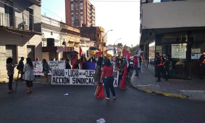 Manifestación frente al Ministerio del Trabajo. Foto: Ñanduti