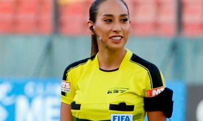 Arbitra Edina Alves. Foto: Conmebol.