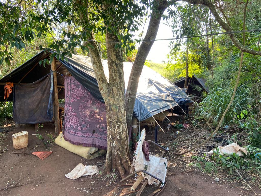 El campamento estaba instalado en Capitán Bado. 