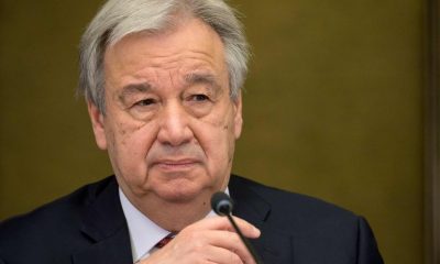 António Guterres, secretario general de la ONU, en una conferencia de prensa. Foto: El País.