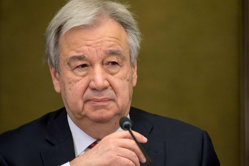 António Guterres, secretario general de la ONU, en una conferencia de prensa. Foto: El País.