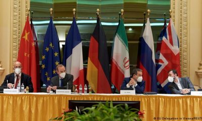 Representantes de las aún partes del pacto (Irán, China, Rusia, Francia, Alemania, Reino Unido) se reunieron durante poco más de una hora en Viena. Foto. DW.