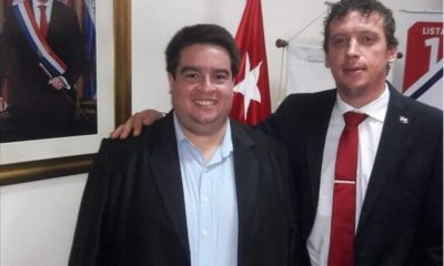 Roque Silva junto al diputado Nano Galaverna. Tuiter