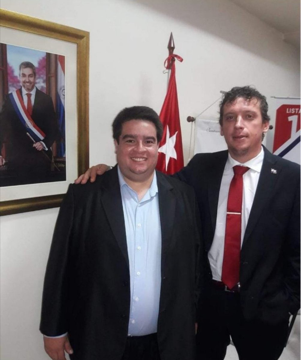 Roque Silva junto al diputado Nano Galaverna. Tuiter