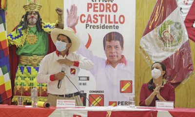 El escrutinio oficial ubicó primero a Castillo con un 50,12% a 44.058 votos de Fujimori, que alcanzó un 49,87%. Foto: Télam.