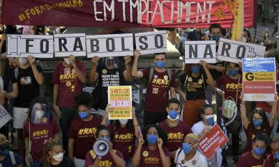 Las protestas para pedir el "Fora Bolsonaro" sorprendieron por su tamaño en todo el país. Foto: Télam.