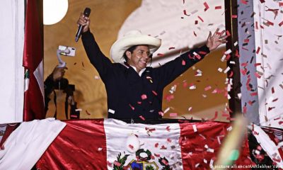 Pedro Castillo gana elecciones en Perú. Foto: DW.