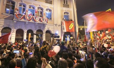 Pedro Castillo cerró su campaña en Lima. Fuente: Infobae.