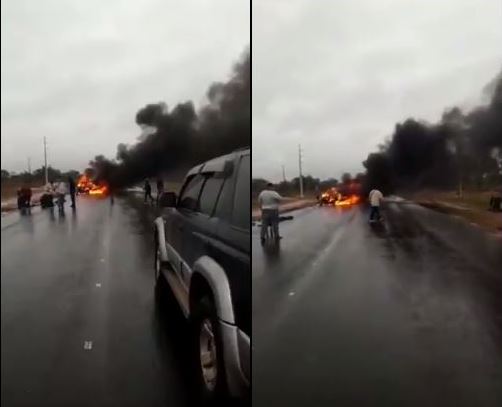 Imágenes captadas minutos después del accidente en Concepcióm. Foto: Ñandutí.