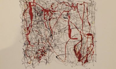 León Ferrari, Sin título, dibujo inspirado en el poema Sermón de la sangre de Rafael Alberti, tinta china sobre papel, 1963 © Laura Mandelik