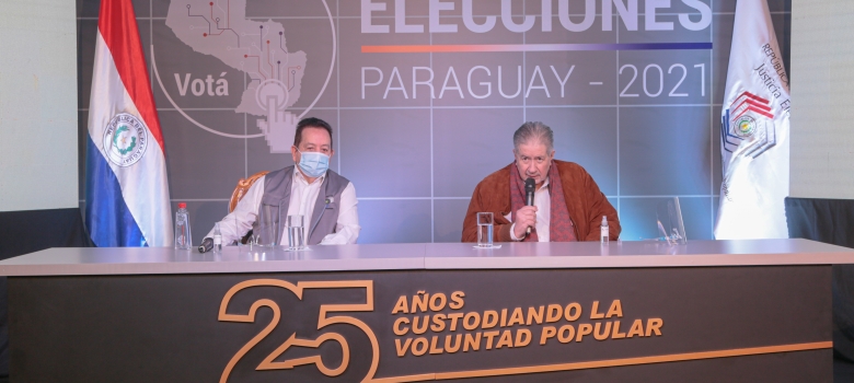 Conferencia de prensa TSJE. Foto: Gentileza.