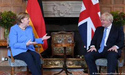 Angela Merkel y Boris Jonhson. Foto: DW.