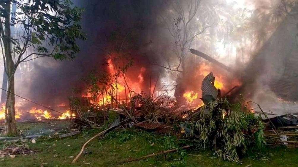 Noventa y dos personas, en su mayoría personal militar, se encontraban a bordo del avión de transporte. Foto: Télam.