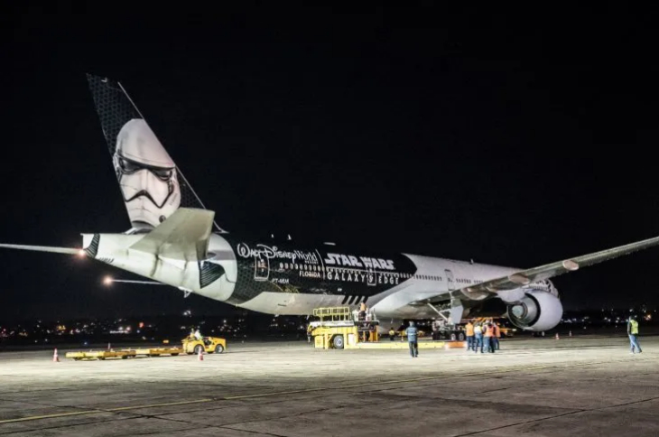 El avión en el que llegó la segunda donación de EEUU de un millón de vacunas Pfizer. Foto: Gentileza El avión en el que llegó la segunda donación de EEUU de un millón de vacunas Pfizer. (Gentileza)